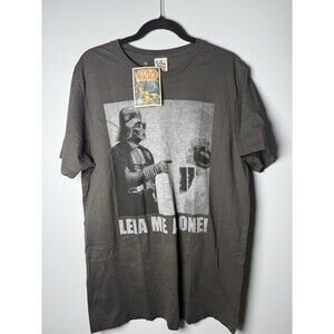 STAR WARS LEIA ME ALONE GRAPHIC T-SHIRT OFFICIALLY LICENSED DARTH VADER MENS XL
